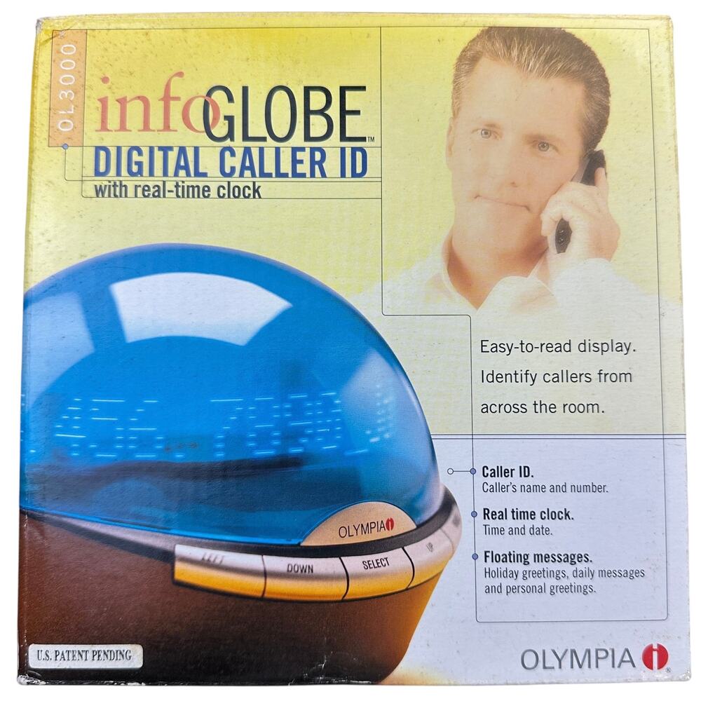 Olympia InfoGlobe Digital Caller ID with Real-Time Clock, model OL3000.